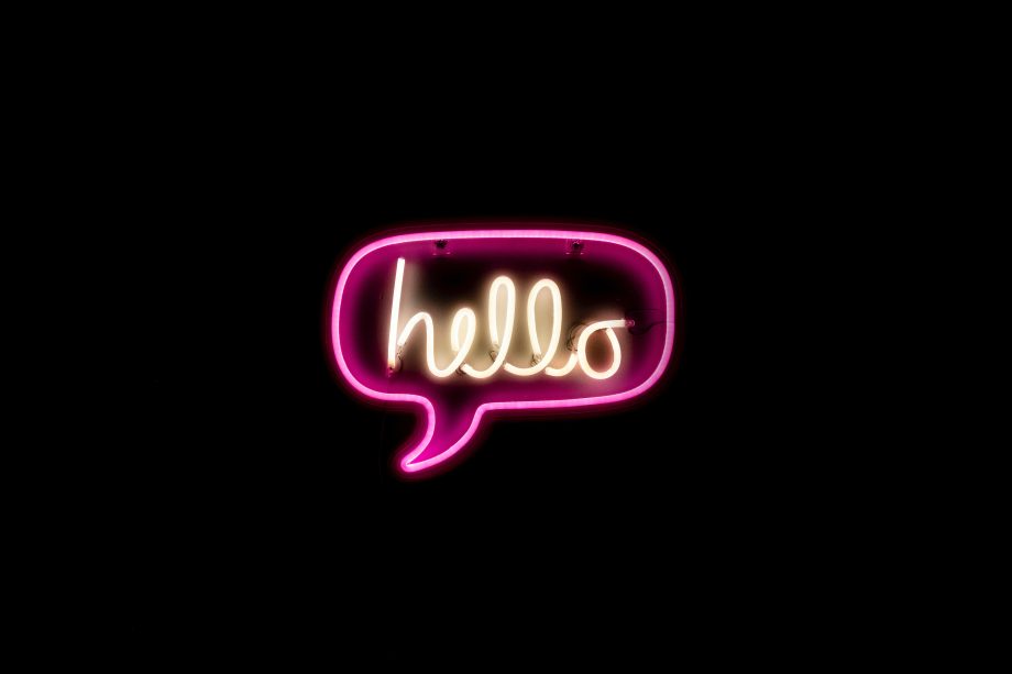 Neon-Reklame Hello