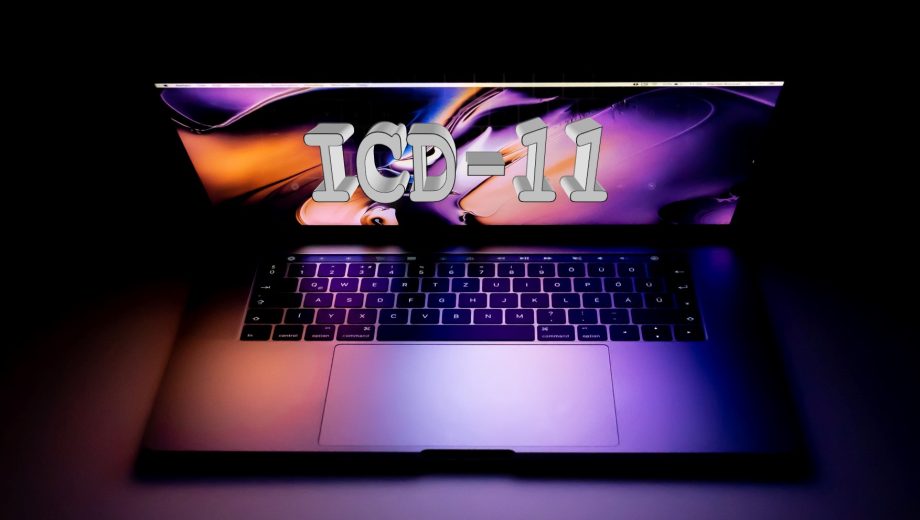 Computer-Bildschirm mit Schriftzug ICD-11